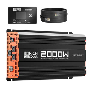 NOVA PURE MAX 2K | 2000 Watt (2kW) 24 Volt Industrial Pure Sine Wave Inverter | Premier 2000W 24V Off-Grid Inverter for RVs, Trailers, Campers, Vans, Trucks, Overlanders, Boats | #1 Ranked 24V Pure Sine Wave Inverter - ShopSolar.com