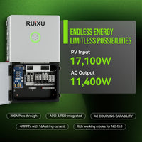 RUiXU Split Phase Hybrid Inverter | RX-12K | UL1741 - ShopSolar.com