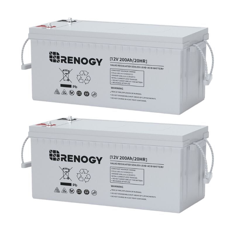Renogy Deep Cycle AGM Battery 12 Volt 200Ah - Choose your Bundle - ShopSolar.com