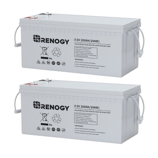 Renogy Deep Cycle AGM Battery 12 Volt 200Ah - Choose your Bundle - ShopSolar.com