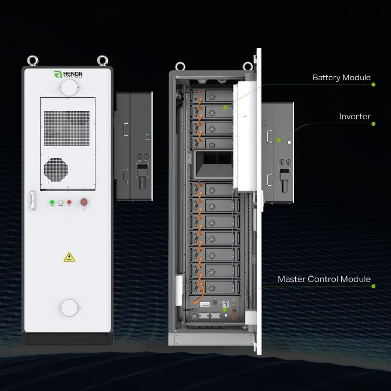 Renon Power - ECUBE 60AP 30kWh - 60kWh Battery Storage + Sol Ark 30K or 60K | Air-Cooled Battery Storage System | Commercial / Industrial Solar + Battery System - ShopSolar.com