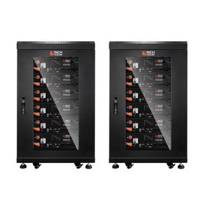 Rich Solar ALPHA 5 PRO Server Rack Battery Kit | 30.72kWh | 6 x Server Rack Batteries With Pre-Assembled Enclosed Rack | With Door & Wheels | Busbar Covers