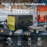 Rockpals Freeman 614Wh / 600W Portable Power Station - ShopSolar.com