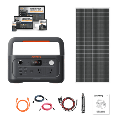 Jackery Explorer 600 v2 Solar Generator Kits | 640Wh | 500W (1,000W Surge) | Dual 100W USB-C | ≤0.01s UPS | 3+2 Year Warranty - ShopSolar: Complete Solar Kits + Lifetime Customer Support