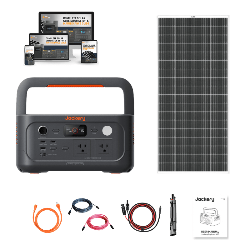 Jackery Explorer 600 v2 Solar Generator Kits | 640Wh | 500W (1,000W Surge) | Dual 100W USB-C | ≤0.01s UPS | 3+2 Year Warranty - ShopSolar: Complete Solar Kits + Lifetime Customer Support