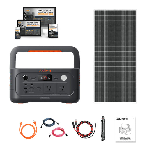 Jackery Explorer 600 v2 Solar Generator Kits | 640Wh | 500W (1,000W Surge) | Dual 100W USB-C | ≤0.01s UPS | 3+2 Year Warranty - ShopSolar: Complete Solar Kits + Lifetime Customer Support