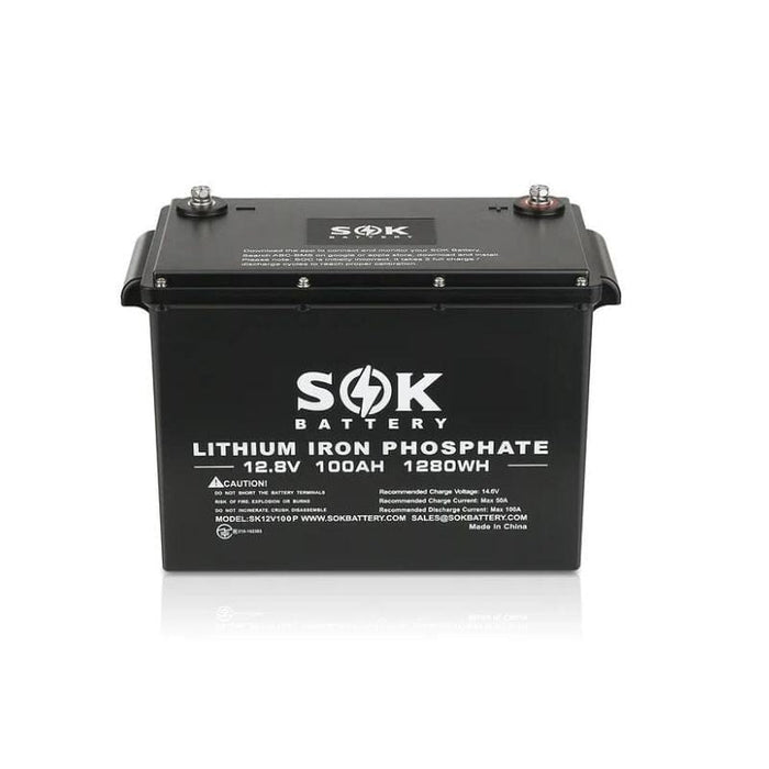 SOK Battery [100Ah] 12V LiFePO4 Deep Cycle Battery | Lithium Solar Battery  | Choose Model