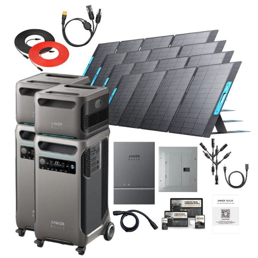 Anker SOLIX F3800 Branded Kits: 3,840Wh / 6,000W Solar Power Station + Anker 400W Solar Panels | Choose Your Bundle | 5-Year Warranty | Complete Solar Kit