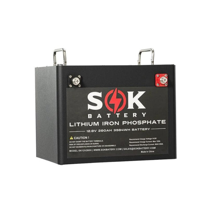 SOK 12V 280Ah Lithium Battery | Built-in heater and Bluetooth - ShopSolar.com