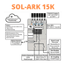9.6kW Solar Power System - 1 x Sol-Ark 15K + [19kWh-23.5kWh Lithium Battery Bank] + 24 x 400W Solar Panels | Complete Solar Power System [HDK-PLUS] - ShopSolar.com
