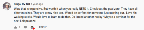 Youtube user Frugal RV Gal notes that the $2,600 price tag on the Patriot Power Generator is shockingly expensive and goes on to recommend a Yeti Goal Zero.