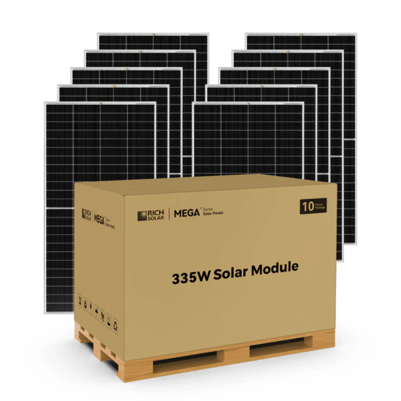 Rich Solar MEGA 335W PRO Solar Panel | 25-Year Output Warranty - ShopSolar: Complete Solar Kits + Lifetime Customer Support