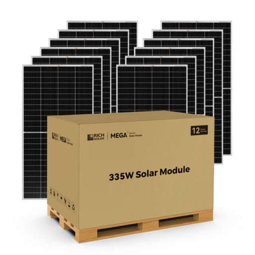 Rich Solar MEGA 335W PRO Solar Panel | 25-Year Output Warranty - ShopSolar: Complete Solar Kits + Lifetime Customer Support