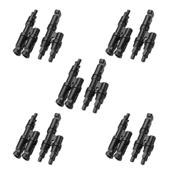 Y Branch MC4 2 to 1 Solar Panel Cable Connectors MFF + MMF