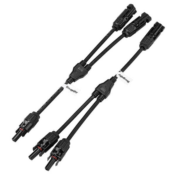 BougeRV Solar Connectors Y Branch Parallel Adapter Cable Wire - ShopSolar.com