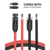 BougeRV Solar Extension Cable with Extra Free Connectors(xx FT Red+xx FT Black) - ShopSolar.com