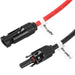 BougeRV Solar Extension Cable with Extra Free Connectors(xx FT Red+xx FT Black) - ShopSolar.com