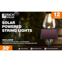 Solar Powered String Lights 12 Led Bulbs - ShopSolar.com