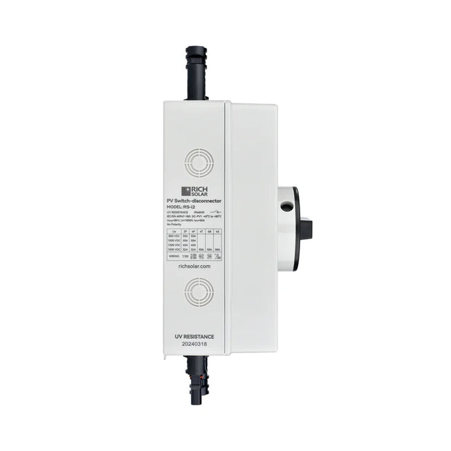 Solar PV DC Quick Disconnect Switch RS-i2, 1500Volt 32AMP, 2 Poles 1 String - ShopSolar.com