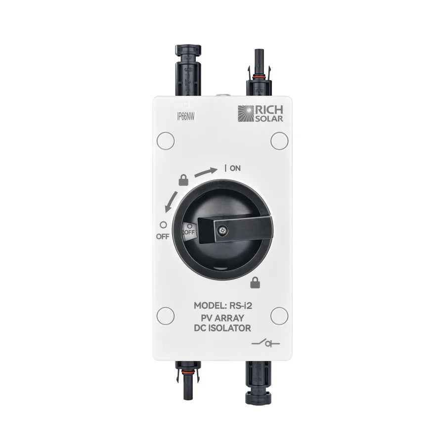 Solar PV DC Quick Disconnect Switch RS-i2, 1500Volt 32AMP, 2 Poles 1 String - ShopSolar.com