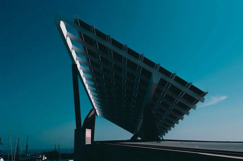 solar panel on roof at night