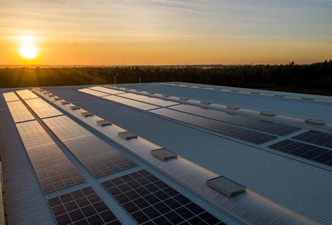 solar panels on industrial building