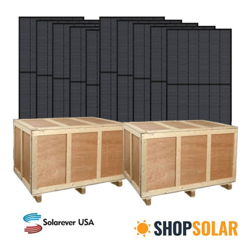 Solarever 410W Half-Cell Mono PERC Solar Panel ( Black ) | Full Pallet (31 pcs) - 12.7kW Total - ShopSolar.com