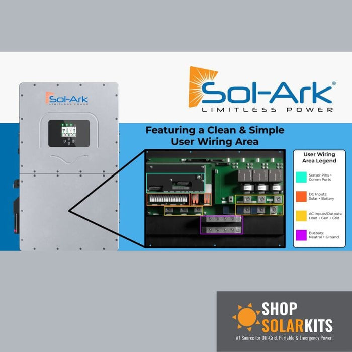 Sol-Ark 30K Hybrid 3 Phase Solar Inverter | 30K-3P-208V | 10-Year Warranty - ShopSolar.com