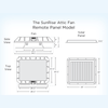 SunRise Solar Attic Fan - Remote Panel | 30W or 45W | Flat or Curb Base | Cools Up to 2,800 Sq Ft | Made in USA | 25-Year Warranty - ShopSolar: Complete Solar Kits + Lifetime Customer Support
