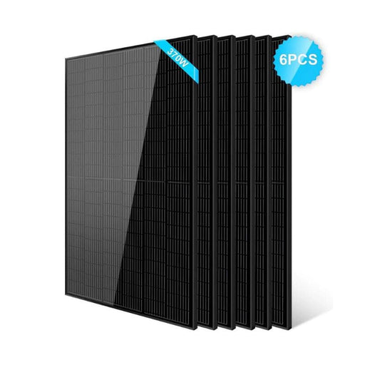 SunGold Power 370W Monocrystalline Solar Panels | All Black | Mono PERC Half-Cut | 20.3% Module Efficiency - ShopSolar.com