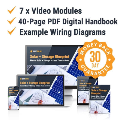 The DIY Solar + Storage Blueprint | Step-By-Step Video Training, Example Setup Diagrams, Installation Instructions & More + 40-Page PDF Digital Solar Handbook | Lifetime Access!