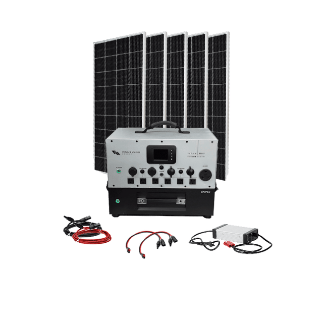 Point Zero Energy Titan Boost Solar Kits - 3,000W / 2,500Wh Portable Power Station + Choose Your Custom Bundle - ShopSolar.com