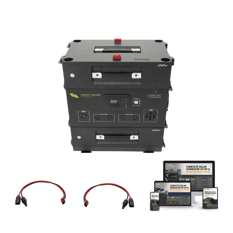 Point Zero Energy Titan 240SP Solar Kits - 4,000W / 2,500Wh Portable Power Station + Choose Your Custom Bundle - ShopSolar.com