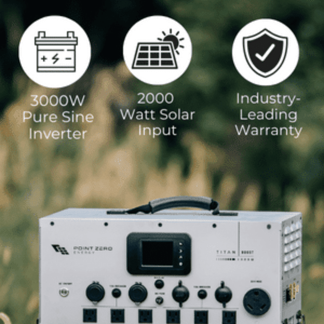 Point Zero Energy Titan Boost 3000W Portable Power Station [Shipping in December 2023] - ShopSolar.com