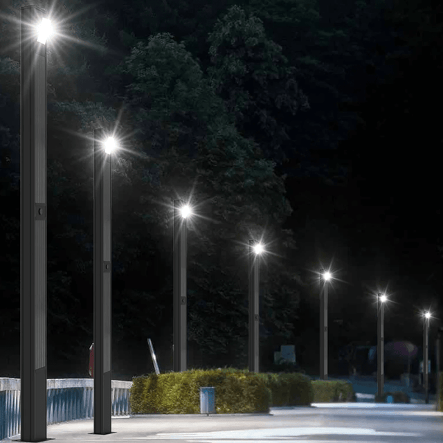 Solar Urban Light 60 Watt 9000 Lumens 5000K Black Housing Pathway Lighting Landscape Light Solar Resistant Bollard Light | 5 Years Warranty - ShopSolar.com