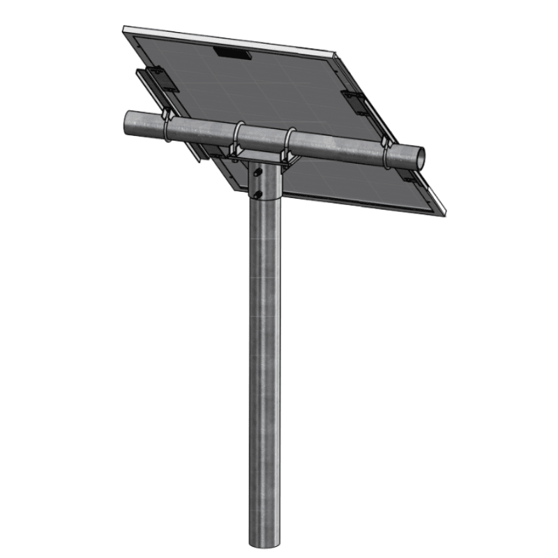 Tamarack Solar PGRM Top of Pole Mount | Portrait | 1–6 Modules | 0°–90° Adjustable Tilt | 1.18–2 in Frames | 110 MPH Rated - ShopSolar: Complete Solar Kits + Lifetime Customer Support