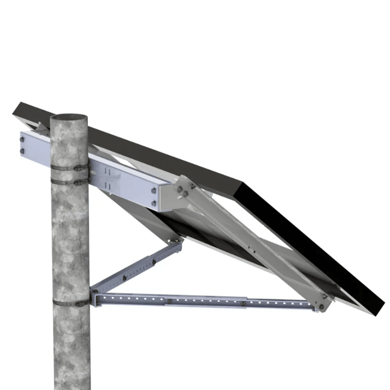 Tamarack Solar Side of Pole Mount | 8 Size Options | 1–2 Modules | 2–4" Sch 40 Poles (03X: 4–6") | 5000 Series Aluminum | Up to 180 MPH Rated - ShopSolar: Complete Solar Kits + Lifetime Customer Support