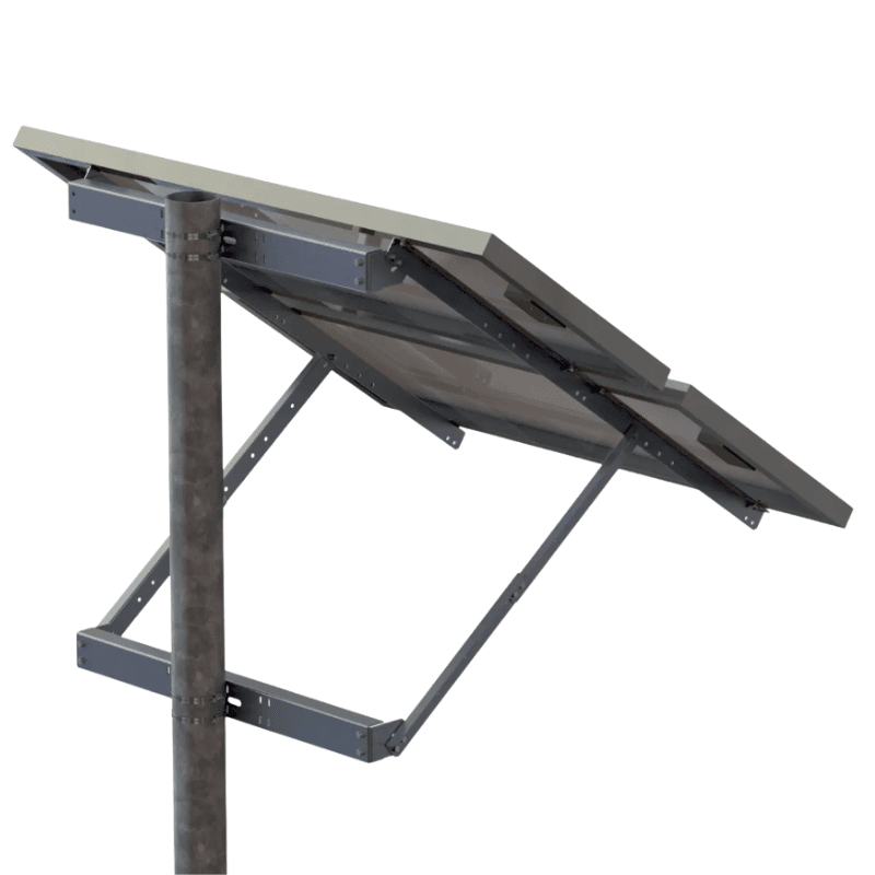 Tamarack Solar Side of Pole Mount | 8 Size Options | 1–2 Modules | 2–4" Sch 40 Poles (03X: 4–6") | 5000 Series Aluminum | Up to 180 MPH Rated - ShopSolar: Complete Solar Kits + Lifetime Customer Support