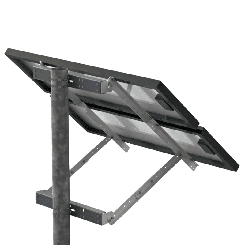 Tamarack Solar Side of Pole Mount | 8 Size Options | 1–2 Modules | 2–4" Sch 40 Poles (03X: 4–6") | 5000 Series Aluminum | Up to 180 MPH Rated - ShopSolar: Complete Solar Kits + Lifetime Customer Support