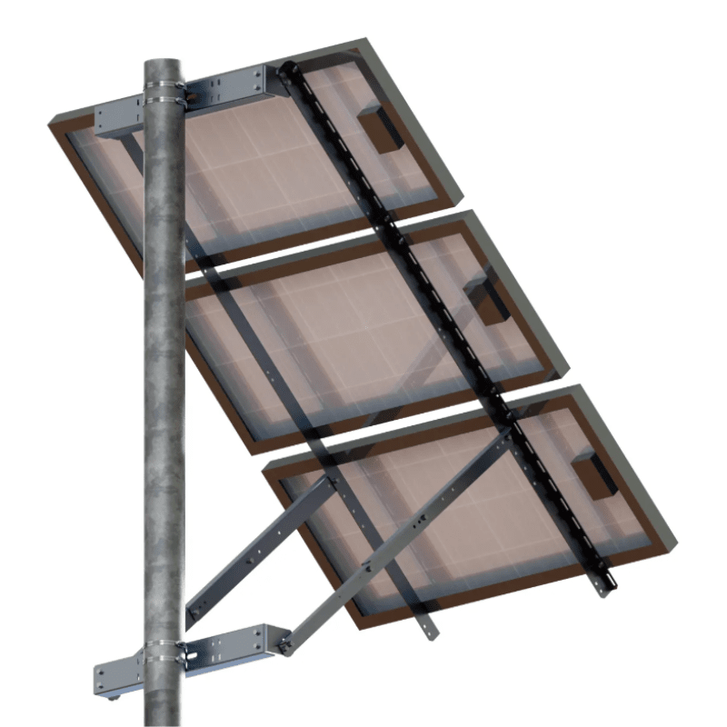 Tamarack Solar Side of Pole Mount | 8 Size Options | 1–2 Modules | 2–4" Sch 40 Poles (03X: 4–6") | 5000 Series Aluminum | Up to 180 MPH Rated - ShopSolar: Complete Solar Kits + Lifetime Customer Support