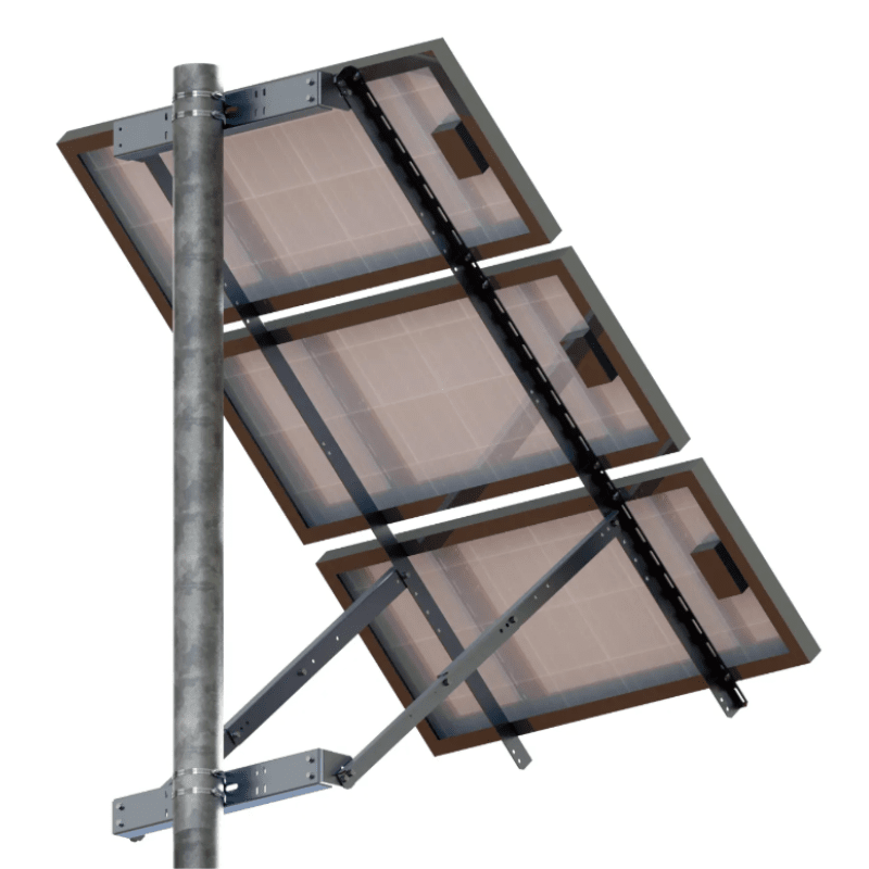 Tamarack Solar Side of Pole Mount | 8 Size Options | 1–2 Modules | 2–4" Sch 40 Poles (03X: 4–6") | 5000 Series Aluminum | Up to 180 MPH Rated - ShopSolar: Complete Solar Kits + Lifetime Customer Support