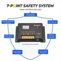 BougeRV Li 30Amp 12V/24V PWM Solar Charge Controller (Negative Ground) - ShopSolar.com