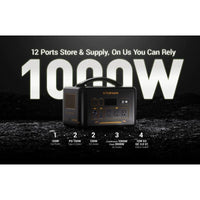 VTOMAN Jump 1000 Portable Power Station 1,408Wh / 1,000W Solar Generator  | 2-Year Warranty - ShopSolar.com