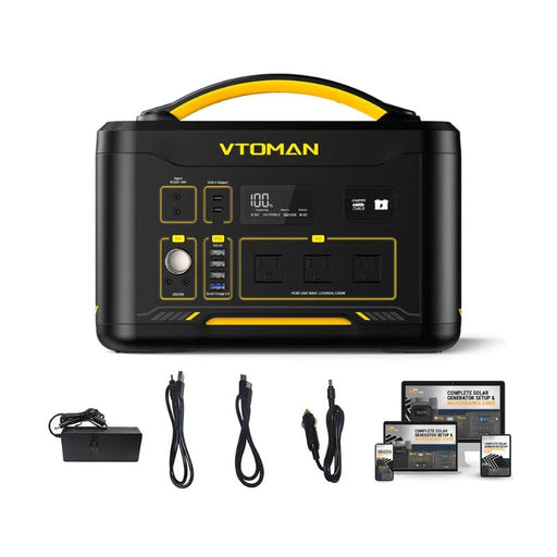 VTOMAN Jump 1500X Portable Power Station 828Wh / 1,500W Solar Generator - ShopSolar.com