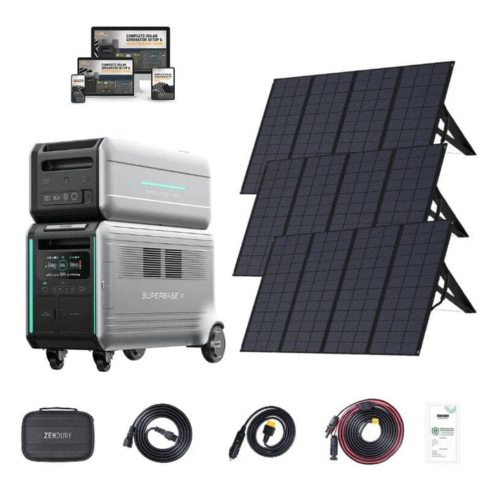 Zendure SuperBase V 4,608Wh / 3,800W Portable Power Station Expansion Kits + Choose Your Custom Your Custom Bundle | Complete Solar Generator Kit - ShopSolar.com