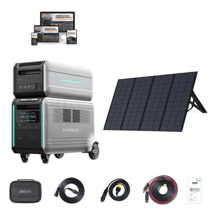 Zendure SuperBase V 4,608Wh / 3,800W Portable Power Station Expansion Kits + Choose Your Custom Your Custom Bundle | Complete Solar Generator Kit - ShopSolar.com