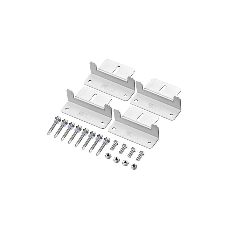Z-Bracket Sets for Mounting Solar Panels (Choose # of Panels) | 4 x Brackets Per Solar Panel [One Per Corner] | High-Quality Anodized Aluminum - ShopSolar: Complete Solar Kits + Lifetime Customer Support