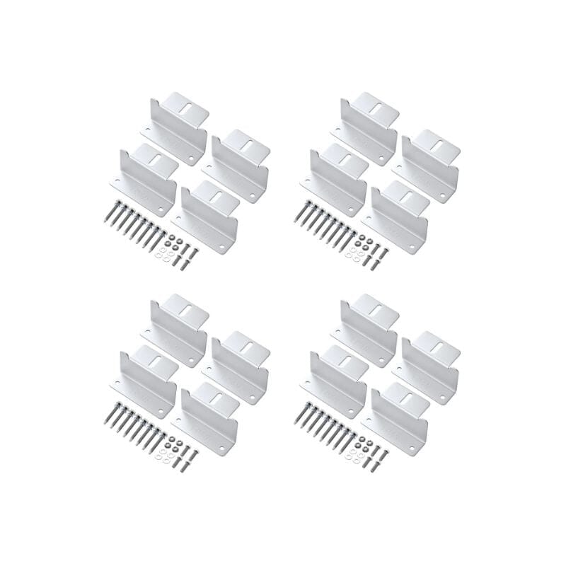 Z-Bracket Sets for Mounting Solar Panels (Choose # of Panels) | 4 x Brackets Per Solar Panel [One Per Corner] | High-Quality Anodized Aluminum - ShopSolar: Complete Solar Kits + Lifetime Customer Support