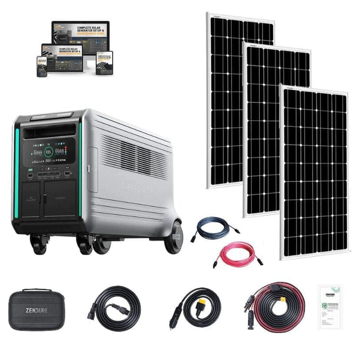 Zendure SuperBase V 6,438Wh / 3,800W Portable Power Station + Choose Your Custom Bundle | Complete Solar Generator Kit - ShopSolar.com