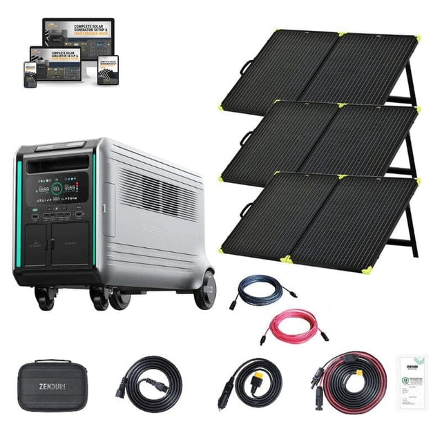 Zendure SuperBase V 6,438Wh / 3,800W Portable Power Station + Choose Your Custom Bundle | Complete Solar Generator Kit - ShopSolar.com